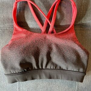 Lululemon Athletica Strappy Sports Bra - Black and Red